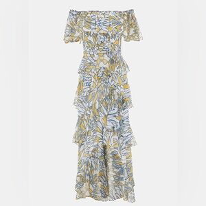 BADGLEY MISCHKA Off-The-Shoulder Hi-Lo Hem Dress